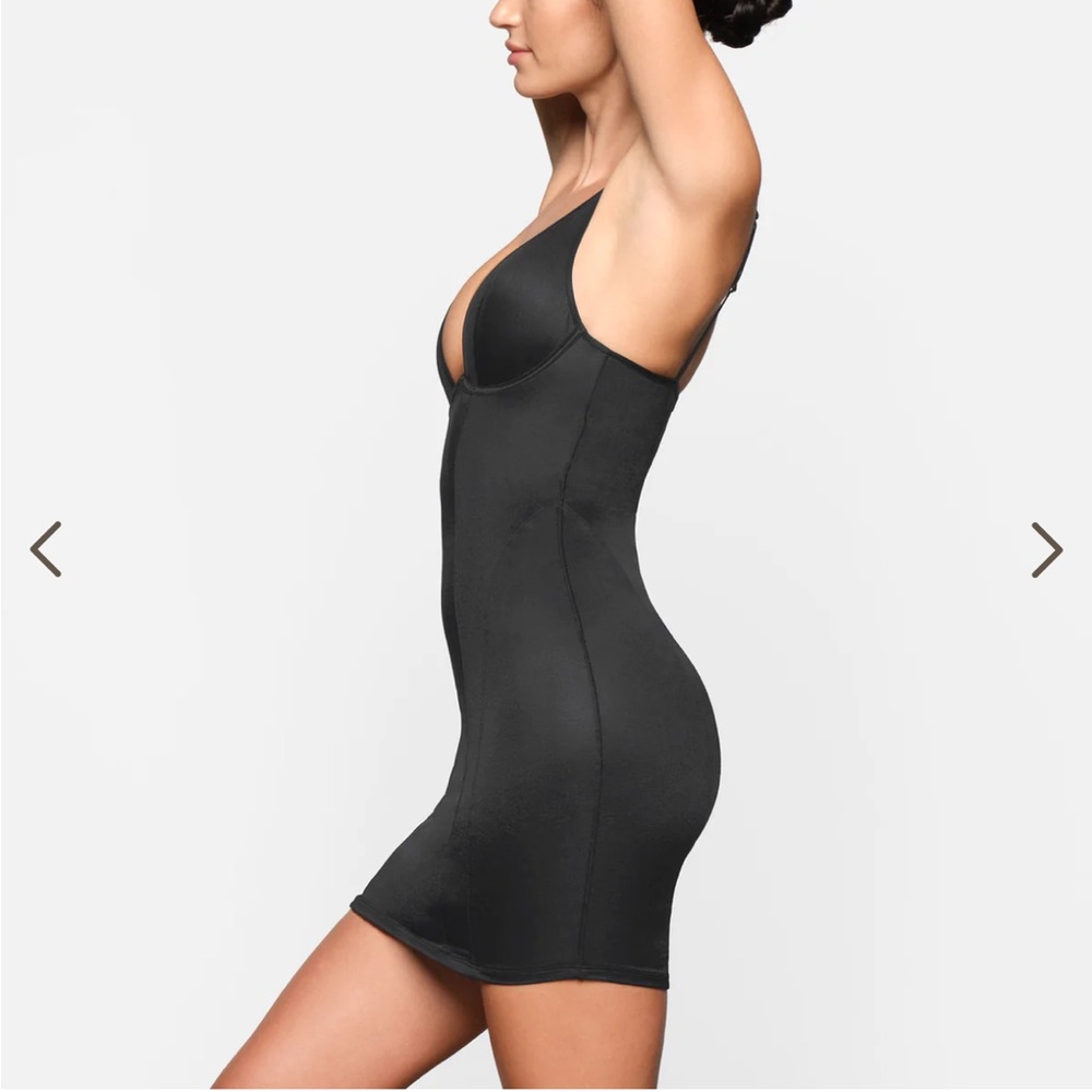 SKIMS Glissinette Slip Dress Sz.L Onyx - Picture 2 of 7